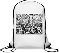 Act As If What You Do Makes A Diffenace Because It Does Gym Sack Casual Drawstring Bag White