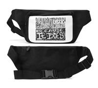 Act As If What You Do Makes A Diffenace Because It Does Unisex Waist Bag Black
