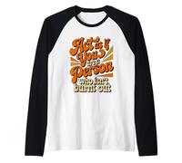 Act As If You are A Person Who Isnt Burnt Out Funny Retro Raglan Baseball Tee