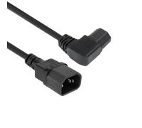 ACT C14 to C15 Power Cord, Left-Angled 2m Black - AK5354