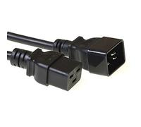 ACT C19 - C20-1.20m 1.2m C19 Coupler C20 Coupler Black Power Cable (AK5086) | Snagless Network Cable for Data Centers