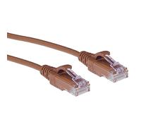 ACT CAT6 Network Cable, U/UTP LSZH LAN Cable, Thin 3.8 mm Slimline, Flexible Snagless Ethernet Cable with RJ45 Connector, for Use in Data Centres, 3 Metres, Brown - DC9203