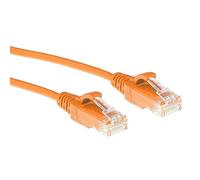 ACT CAT6 Network Cable, U/UTP LSZH LAN Cable, Thin 3.8 mm Slimline, Flexible Snagless Ethernet Cable with RJ45 Connector, for Use in Data Centres, 1.5 Metres, Orange - DC9151