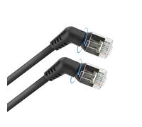 ACT CAT6A Cable U/FTP, Network Cable 360 Degree Rotated, LAN Cable Thin Angled 2 m