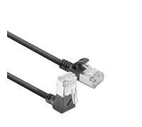 ACT CAT6A Ethernet Cable 90° Angled U/FTP LSZH LAN Cable Thin 3.6 mm Slimline, Flexible Ethernet Cable with RJ45 Connector, for Use in Data Centres, 0.5 Metres, Up DA4900
