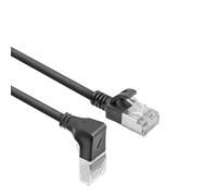ACT CAT6A Ethernet Cable 90° Angled U/FTP LSZH LAN Cable Thin 3.6 mm Slimline, Flexible Ethernet Cable with RJ45 Connector, for Use in Data Centres, 0.5 Metres, Down DA3900