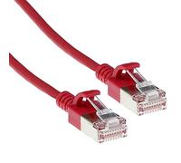 ACT CAT6a Ethernet Cable, U/FTP LSZH LAN Cable Thin 3.8 mm Slimline, Flexible Snagless CAT 6a Cable with RJ45 Plug, for Use in Data Centres, 5 Metres, Red - DC7505