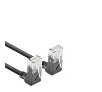 ACT CAT6A Network Cable 90° Angled U/UTP LSZH LAN Cable Thin 3.6 mm Slimline, Flexible Ethernet Cable with RJ45 Connector, for Use in Data Centres, 1.5 Metres, Upwards DD6951