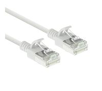 ACT CAT6a Network Cable, U/FTP LSZH LAN Cable, Thin 3.8 mm Slimline, Flexible Snagless CAT 6a Cable with RJ45 Connector, for Use in Data Centres, 10 Metres, White - DC6910