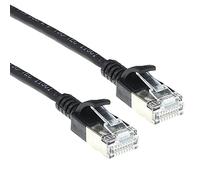 ACT CAT6a Network Cable, U/FTP LSZH LAN Cable, Thin 3.8 mm Slimline, Flexible Snagless CAT 6a with RJ45 Connector, for Use in Data Centres, 0.5 m, Black - DC7900, 0.50 m