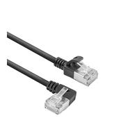 ACT DA1901 CAT6A Network Cable 90° Angled U/FTP LSZH LAN Cable Thin 3.6 mm Slimline Flexible Ethernet Cable with RJ45 Connector, for Use in Data Centres, 1 Metre, Left