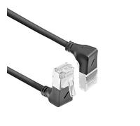 ACT DA7903 CAT6A Network Cable 90° Angled U/FTP LSZH LAN Cable Thin 3.6 mm Slimline, Flexible Ethernet Cable with RJ45 Connector, for Use in Data Centres, 3 Metres, Top to Bottom