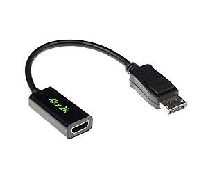 ACT DisplayPort to HDMI Cable DisplayPort Male to HDMI Female AK3994 Black 0.15 m
