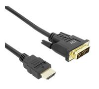 ACT DVI 18+1-pin male (x1) HDMI Cable HDMI Male DVI 18+1 Pin Male 2 m Black