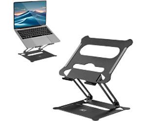 ACT Foldable Laptop Stand Height Adjustable 23.4 cm x 5.3 cm x 26 cm Black