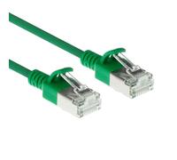 ACT Green 10 Metre LSZH S/FTP CAT6A Slimline Patch Cable Snagless with RJ45 Connectors DB7710