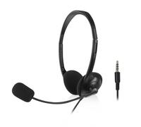 ACT Headset PC with Microphone, On Ear Headphones, 3.5mm Jack Plug, Cable Length 2m - AC9330