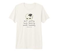 Act Justly Love Mercy Walk Humbly Micah 6:8 Christian Premium T-Shirt