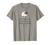 Act Justly Love Mercy Walk Humbly Micah 6:8 Christian T-Shirt