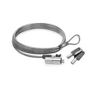ACT Laptop Lock Security Cable 2m, Keyed Cable, Wedge Slot Notebook Lock, Swivel Lock Head, Laptop Lock Dell, Portable Anti-Theft Cable - AC9040