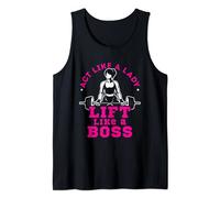 Act Like a Lady Lift Like a Boss Gym Weight Lifting Workout Tank Top