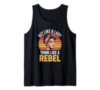 Act Like A Lady Think Like A Rebel Feminist Retro Tank Top