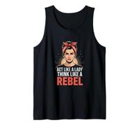 Act Like A Lady Think Like A Rebel Feminist Tank Top
