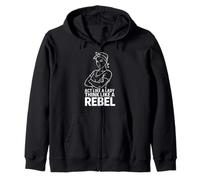 Act Like A Lady Think Like A Rebel Feminist Zip Hoodie