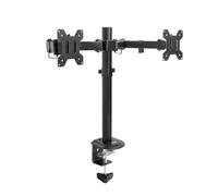 ACT Monitor Mount for 2 x 32-inch Curved Monitors, VESA 75/100 - AC8362 | Tilt, Swivel & Rotate, VESA 75x75 & 100x100, Clamp & Grommet Mount, Supports up to 8kg, ACT Essentials