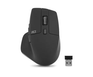 ACT Mouse Wireless Quiet Silent Click 2.4Ghz USB Dongle Wireless Mouse 2400 DPI, 6 Buttons, Thumb Grip - AC5151