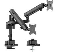 ACT Office Solid Pro Dual Monitor Arm Desk Mount Height Adjustable 2.8 cm x 65.5 cm x 110 cm Black 35" mechanical spring, 2 monitors
