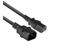 ACT Power Cable 0.6m, C13 to C14 Extension Cable for Cold Devices, IEC Male to Female 3 Pin Power Cable- AK5029 Black
