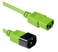ACT Power Cable 1.8m, C13 to C14 Extension Cable for Cold Devices, IEC Male to Female 3 Pin Power Cable- AK5114 Green