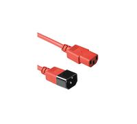 ACT Power Cable 1.8m, C13 to C14 Extension Cable for Cold Devices, IEC Male to Female 3 Pin Power Cable- AK5106 Red