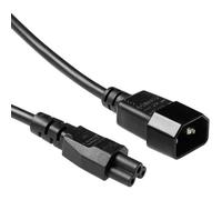 ACT Power Cable 3 Pin 0.5m C14 Male to C5 Female Power Cable Type F IEC Cable Extension - AK5218