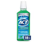 ACT Restoring Anticavity Fluoride Mint Burst Mouthwash 18 Ounce Helps Freshen Breath & Strengthen Tooth Enamel to Prevent Tooth De