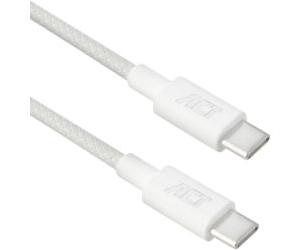 ACT USB 2.0 2 m USB-C Cable 60W PD Braided White AC3081