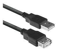 ACT USB A Male USB Cable USB A Female AC3043 Black 3000 mm