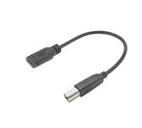 ACT USB-C Adaptor 0.2M USB Type-C female to USB Type-B 2.0 printer cable Black