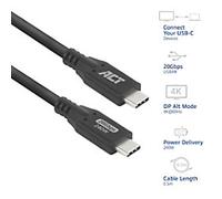 ACT USB-C Cable 0.5M USB4 20 Gbps 240W Black