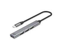 ACT USB-C Hub USB-C Male USB A Female 0.18 m Grey
