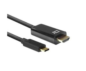 ACT USB-C to HDMI Cable AC7315 2 USB-C Male HDMI Male Black 2 m