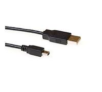 ACT USB Cable USB A Male to USB Mini B Male SB2412 Black 1.8 m