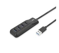 ACT USB Hub 4 Ports, USB Multiple Plug, Cable Length 50cm, USB 3.0 for PC, Laptop, Console - AC6320