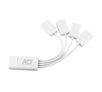 ACT USB Splitter, 4-Port USB 2.0 Hub, Portable USB Y Splitter, for PC and Laptop - AC6210