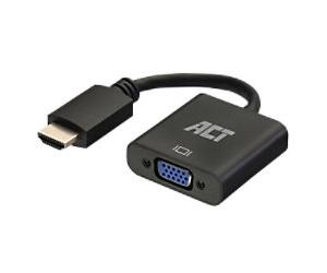 ACT VGA Female Adapter Cable HDMI Male AC7535 Black 15 cm