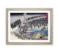 Act Xi Of Chushingura By Utagawa Hiroshige Asian Japanese Framed Print | A2 Oak Framed Wall Art | Ready to Hang | Asian Nature Picture | Living Room Bedroom Lounge Office