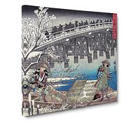 Act XI of Chushingura by Utagawa Hiroshige Canvas Print | Gallery Wrapped 30mm Frame Wall Art | 20x20 inches | Ready to Hang | Asian Picture | Living Room Bedroom Lounge Office