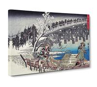 Act Xi Of Chushingura By Utagawa Hiroshige Canvas Print | Gallery Wrapped 30mm Frame Wall Art | 30x20 inches | Ready to Hang | Asian Picture | Living Room Bedroom Lounge Office
