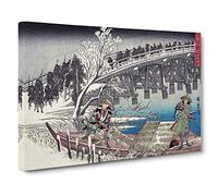 Act XI of Chushingura by Utagawa Hiroshige Painting Canvas Print | Gallery Wrapped 30mm Frame Wall Art | 30x20 inches | Ready to Hang | Asian Picture | Living Room Bedroom Lounge Office